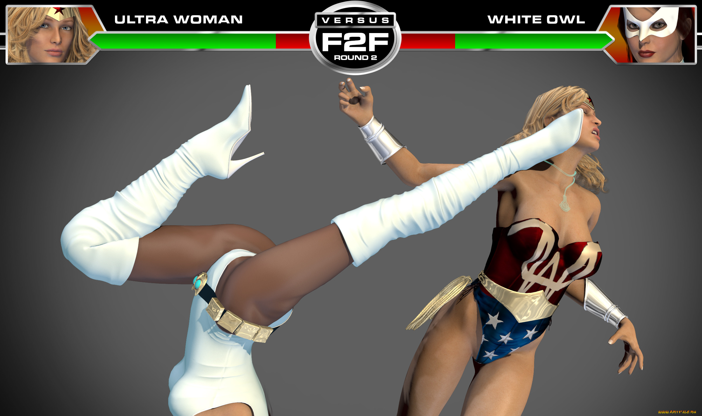 round 3,  ultra woman vs white owl, 3 ,  , fantasy, , , , , 